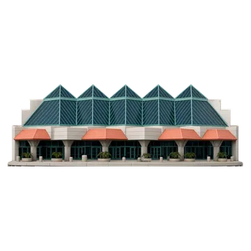 Clay-style rendering of Santa Clara Convention Center in Santa Clara