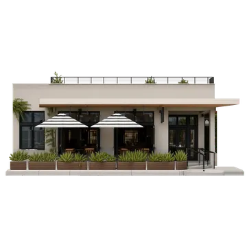Clay-style rendering of Johnston's Saltbox in San Carlos