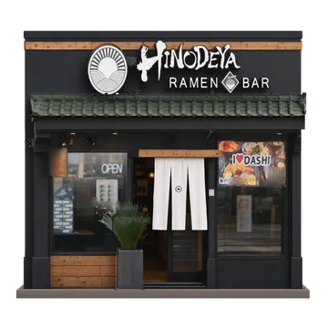 Clay-style rendering of Hinodeya San Jose in San Jose