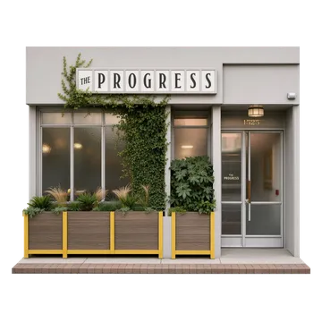 Clay-style rendering of The Progress in San Francisco