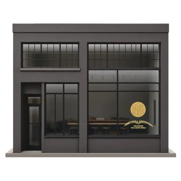 Clay-style rendering of Sightglass Coffee in San Francisco