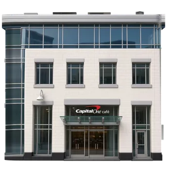 Clay-style rendering of Capital One Café in San Francisco