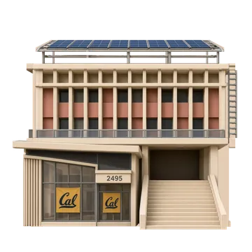 Clay-style rendering of Martin Luther King Jr. Student Union in Berkeley